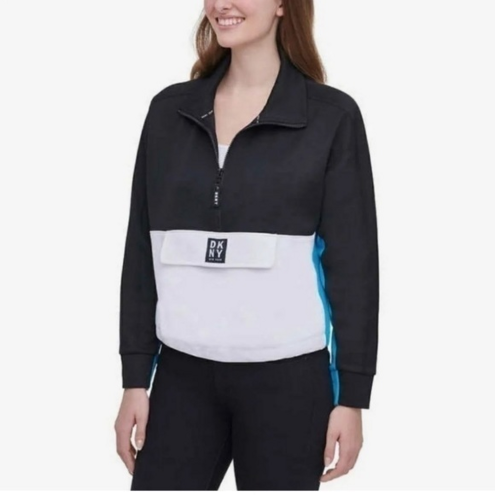 New DKNY Sport women’s‎ 1/2 zip pull over lightweight jacket top size small
